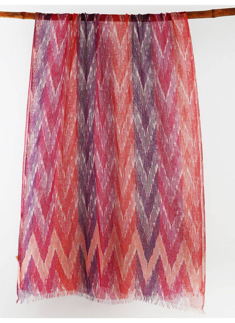 Red silk cashmere scarf