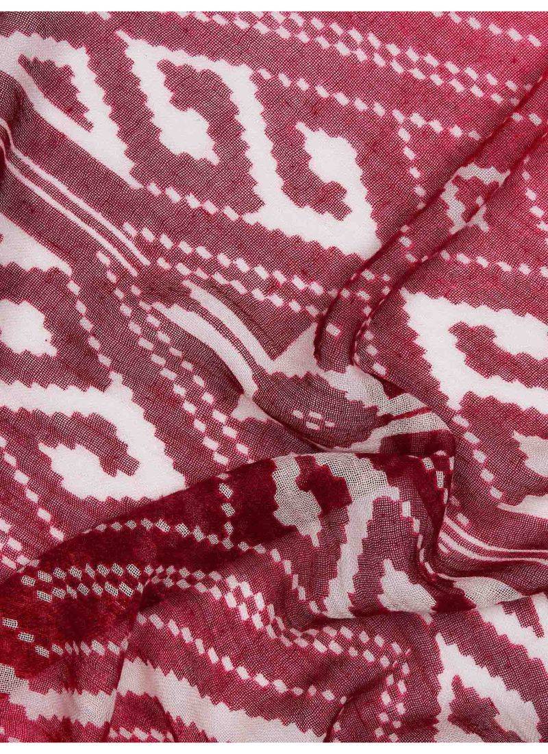 Silk cashmere printed scarf