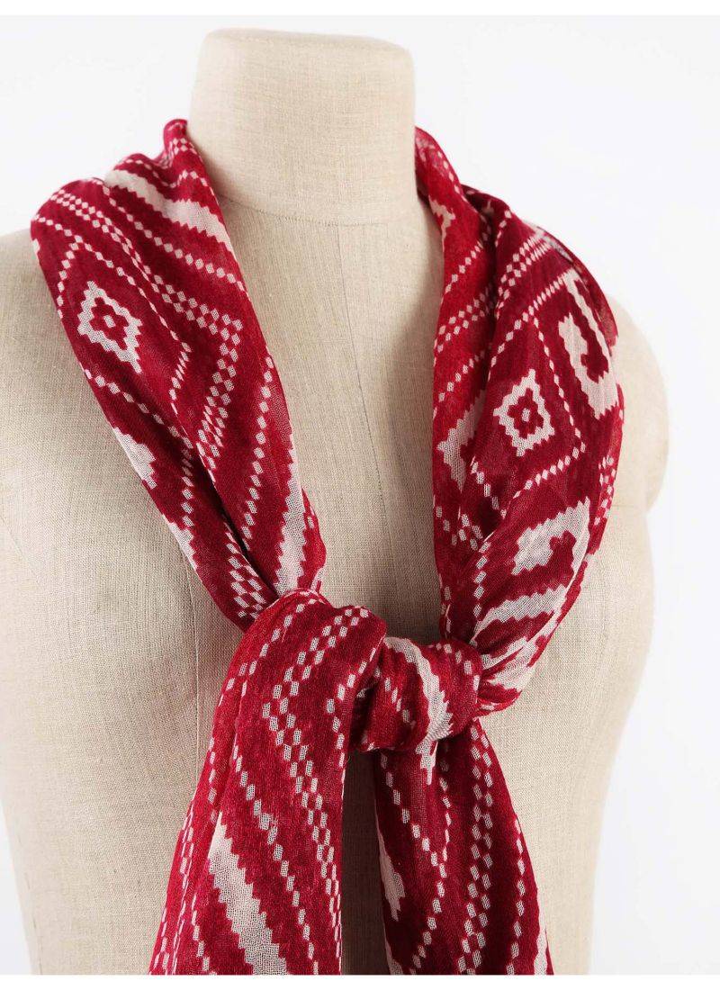 Silk cashmere printed scarf