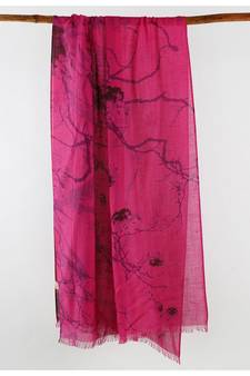 dusky pink silk cashmere scarf