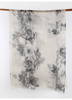 Printed silk cashmere scarf 3