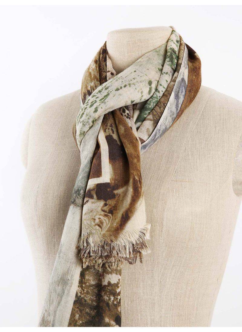 Printed  silk cashmere scarf