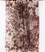 neutral printed silk cashmere scarf