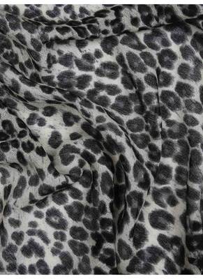 Animal print pure cashmere scarf 2