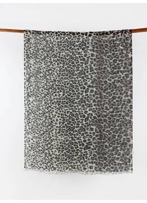 Animal print pure cashmere scarf 3