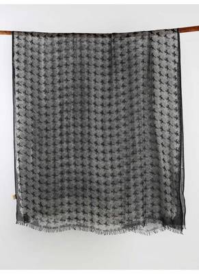 Houndstooth printed cashmere blend scarf 4