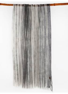Shibori Printed silk cashmere scarf 1