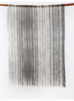 Shibori Printed silk cashmere scarf 4