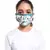 PS Kids White and Blue Ikat Love Print Pleated 3 Ply Mask with Pouch for Kids