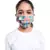 PS Kids Blue and Stone Ikat Garden Print Pleated 3 Ply Mask with Pouch for Kids