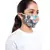 PS Kids Blue and Stone Ikat Garden Print Pleated 3 Ply Mask with Pouch for Kids