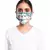White and Blue Ikat Love Print Pleated 3 Ply Mask with Pouch