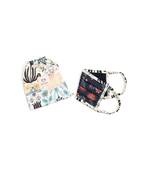 PS Pret by Payal Singhal Navy Spring and Tulip Garden Print Pleated 3 Ply Mask with Pouch