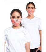 PS Pret by Payal Singhal Masks Twin Set - Coral Chidiya Print Structured 3 Ply Masks with Pouches