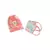 PS Masks Twin Set - Aqua and Coral Chidiya Print Pleated 3 Ply Masks with Pouches