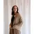 Hand knitted natural undyed luxury cashmere scarf