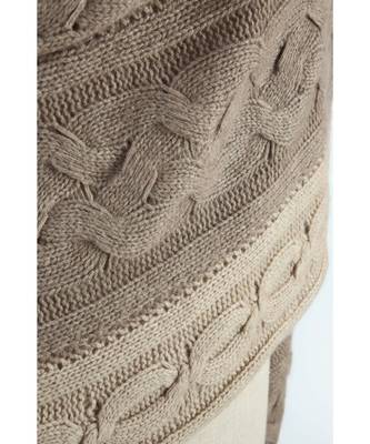 Hand knitted natural undyed luxury cashmere scarf 4