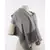 Grey hand knitted luxury cashmere scarf