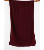 Pure cashmere maroon handknitted muffler