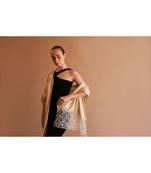 Italian lace on beige silk