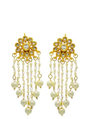 White Tassle Earrings 2