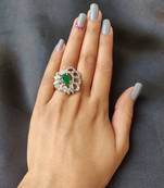 Green American Diamond Ring