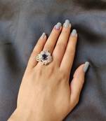 Blue American Diamond Ring