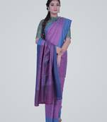 PurpleSemi Kataan Silk Banarasi tanchui Saree
