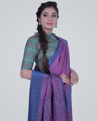 PurpleSemi Kataan Silk Banarasi tanchui Saree 3