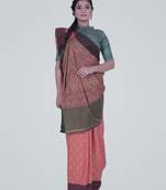 PinkSemi Kataan Silk Banarasi Saree