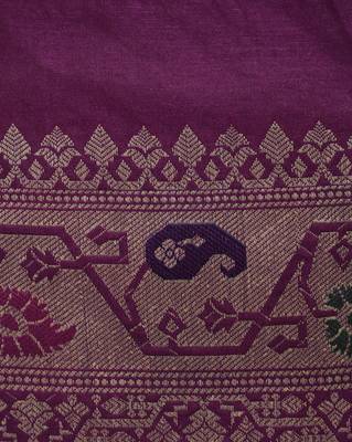 PurpleSemi Dupion Silk Banarasi Saree 5