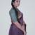 NavySemi Orgnaza Silk Banarasi Saree