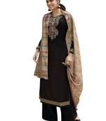Brown digital print pashmina salwar