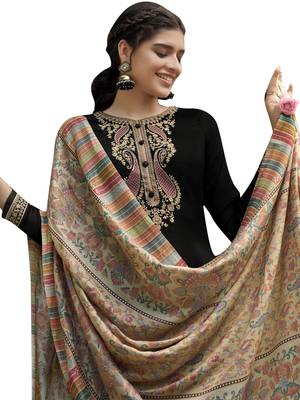 Brown digital print pashmina salwar 2