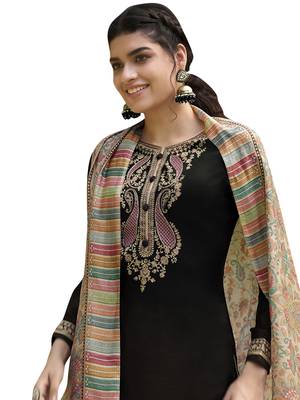 Brown digital print pashmina salwar 3