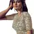 Turquoise embroidered net salwar