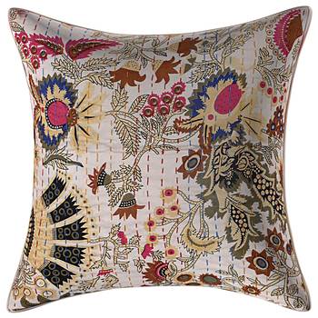 Grush 100% Cotton Kantha Work 40x40 CM Cushion Cover 3