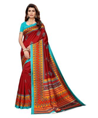 Classiques Yellow& Red Saree Combos With Blouse (Pack of 2) 2