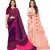 Classiques Purple & Orange Saree Combos With Blouse (Pack of 2)