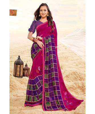 Classiques Pink Saree Combos With Blouse (Pack of 2) 2