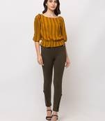 Sheczzar WINE Color Georgette Party Regular Top