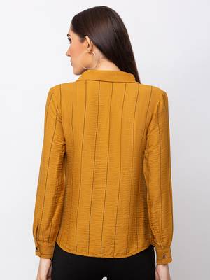 Sheczzar WINE Color Georgette Party Regular Top 3