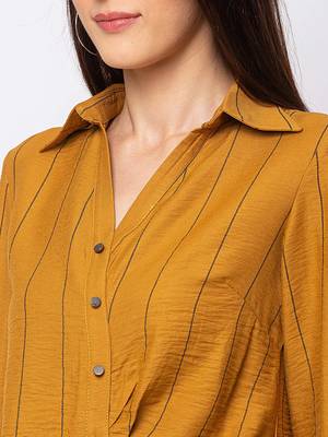 Sheczzar WINE Color Georgette Party Regular Top 4