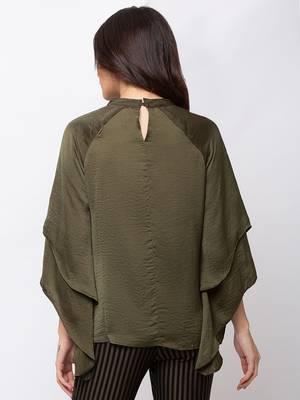 Sheczzar WINE Color Georgette Party Regular Top 3