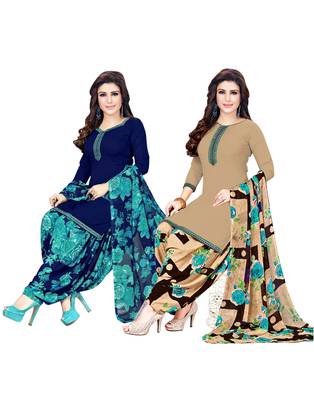 Multicolor printed crepe salwar 1