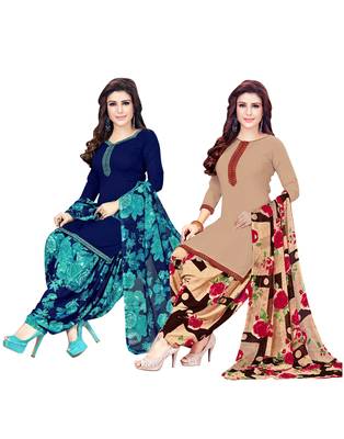 Multicolor printed crepe salwar 1