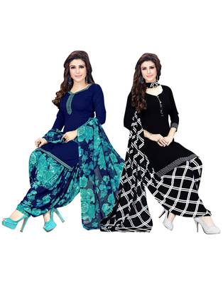 Multicolor printed crepe salwar 1
