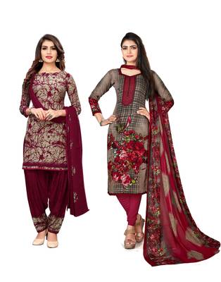 Multicolor printed crepe salwar 1