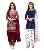 Multicolor printed crepe salwar