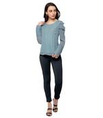 Sheczzar WHITE Color POYESTER Casual Regular Top